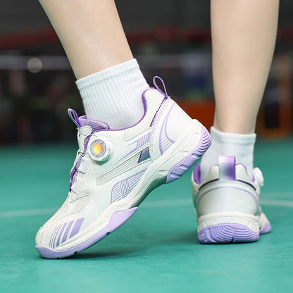 Table Tennis Shoes for Men and Women, Fashionable Badminton Shoes for Women, with Rotating Buckle, Breathable and Non-Slip, Badminton Shoes, Casual Sports Shoes, Breathable Mesh Running Shoes, 2026 Trendy New Models, Sizes 36
