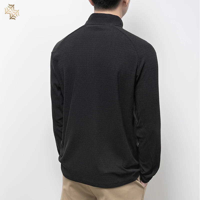 Autumn High Quality Men's Running Fitness Outdoor Sportswear Fashion Business Casual Breathable Long Sleeve T-Shirt Tops