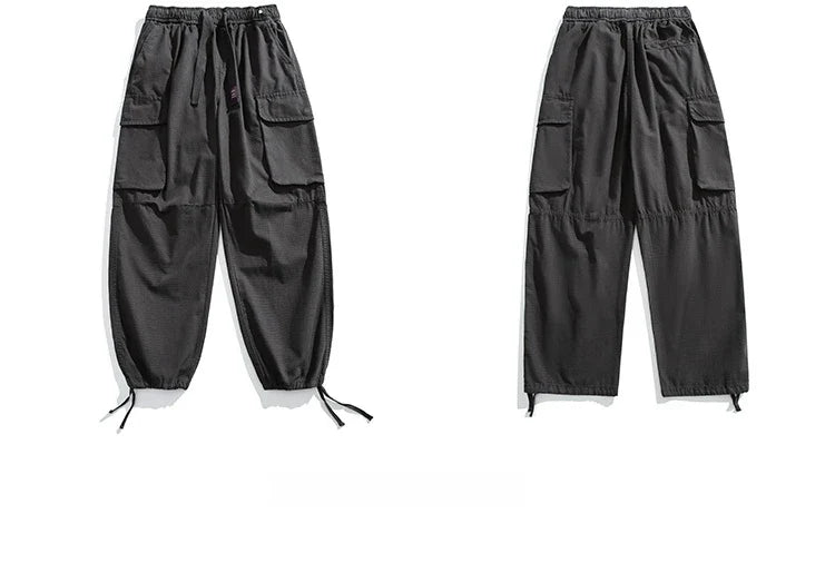 High Quality Cotton Cargo Pants Mens Clothing Plus Size Casual Pants Japanese Harajuku Casual Tactical Joggers Baggy Trousers