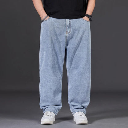 Big Size Jeans Men Good Quality Large Size Jumbo Long Loose Pants Plus Size Loose Jeans Men Wearable Seasons Denim Baggy Jean