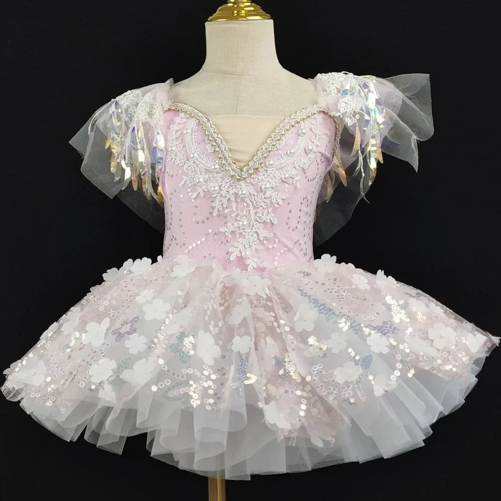 Summer Ballet Dance Dress Girl Stage Tutu Girls Dresses Costume Baby Clothing Robe Fille Kids Outfit Vestidos Children's Day