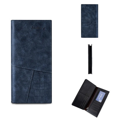 Men's Long Wallet Multi-card Slot Card Money Holder Wallet Zipper Multi Functional PU Leather Coin Purse for Man