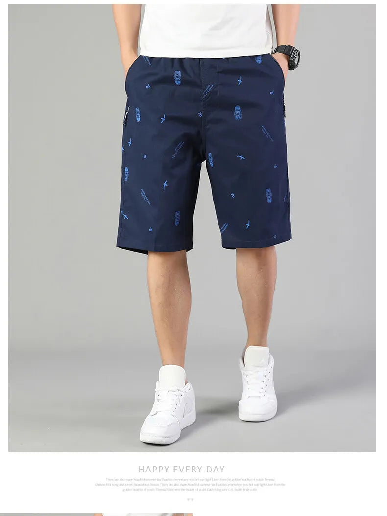 Men Light Weight Beach Shorts Summer Casual Sweat Shorts Baggy Sports Wide Leg Print Gym Running Shorts