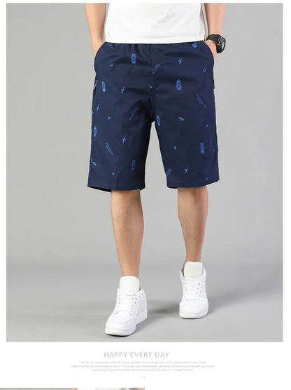 Men Light Weight Beach Shorts Summer Casual Sweat Shorts Baggy Sports Wide Leg Print Gym Running Shorts