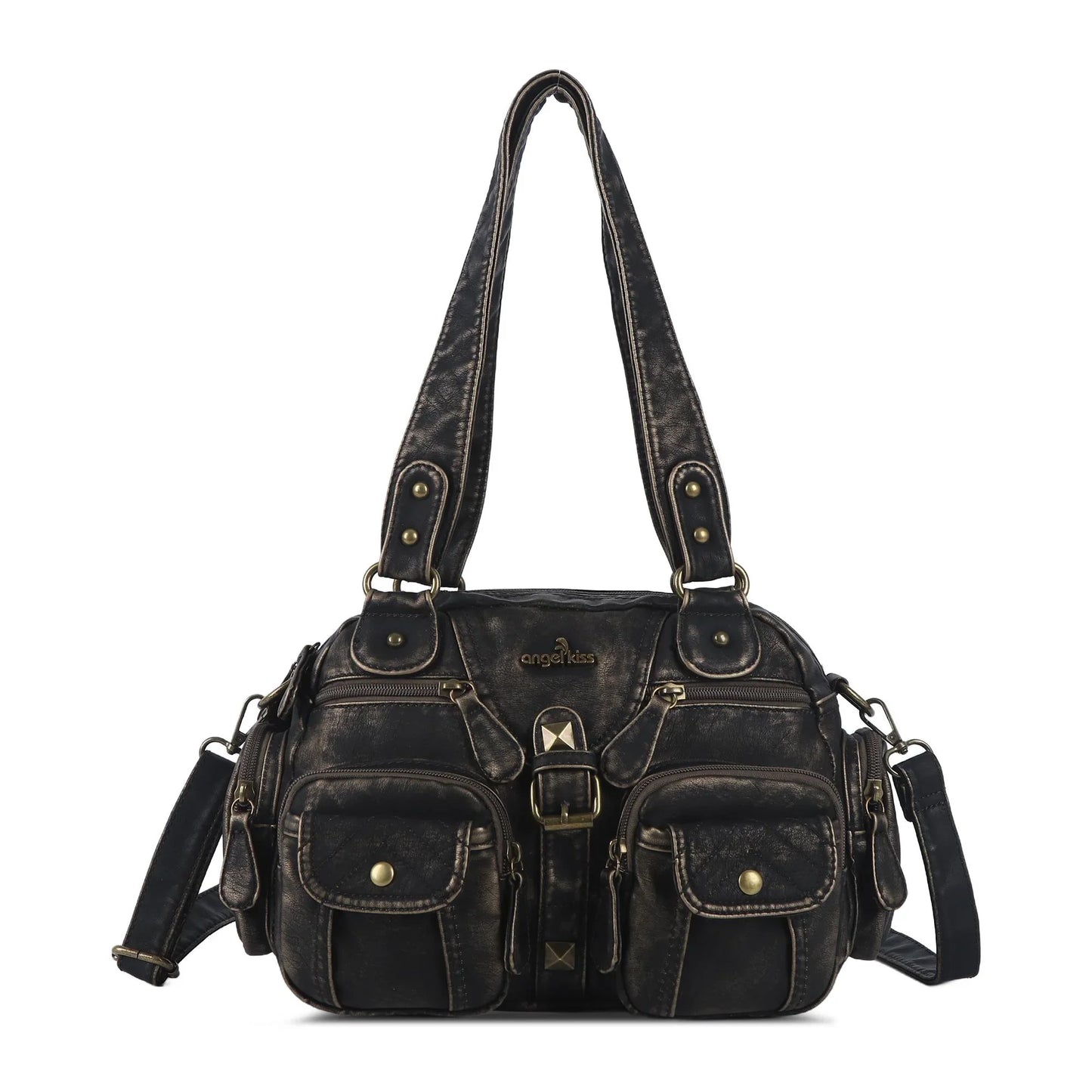 Bag Women Small Handbags Satchel Top-handle Handbag PU Shoulder Bag 8”x11” Dumpling Pack Multi-pockets Shoulder Bag