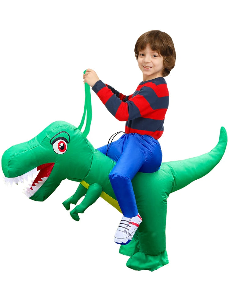 Kids Child Dinosaur Inflatable Costume Unicorn Dress Suits Anime Purim Halloween Party Cosplay Costumes for Boys Girls