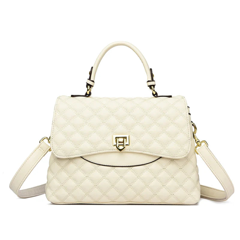 New Women's Soft Leather Shoulder Bags Multi-Layer Pockets Messenger Crossbody Bags Luxury Designer Female Handbags and Purses