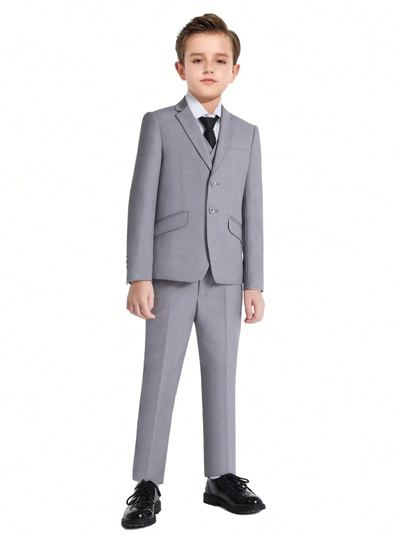 Boys Suits Colorful Formal Suits 4 Piece Slim Fit Dresswear Suit Set Jacket Vest Pants and Tie）School Uniforms