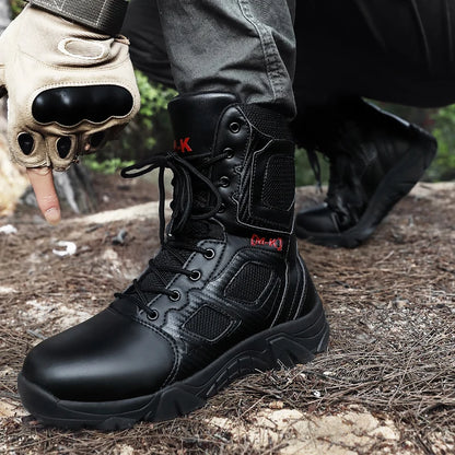 Outdoor Waterproof Safety Shoes Security Steel Toe Cap Men's Boots Working Steel Toe Anti-Smashing Men's Work Boots Size 47