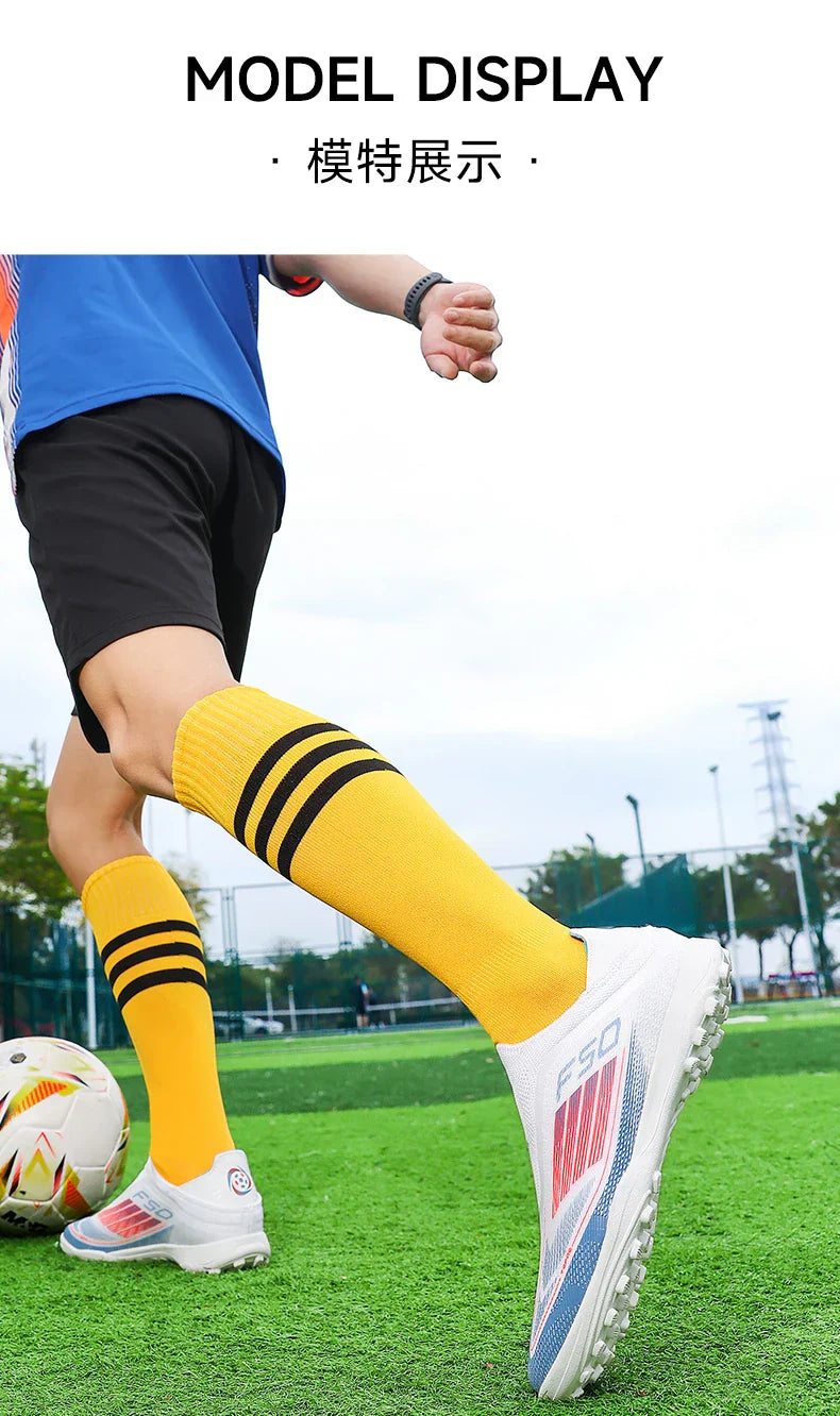 New Men's Soccer Shoes Sport Ultralight Football Boots Turf Comfortable Fg Grass Cleats Futsal Non Slip Outdoor Adult Non-Slip