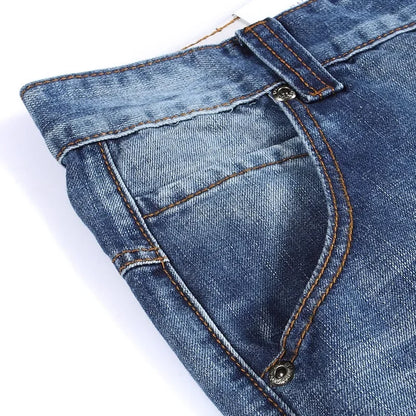 Mens Baggy Jeans Spring and Autumn New Fat Guy Large Size Fashion Multi-pocket Wide Loose Jeans Mens Denim Trousers