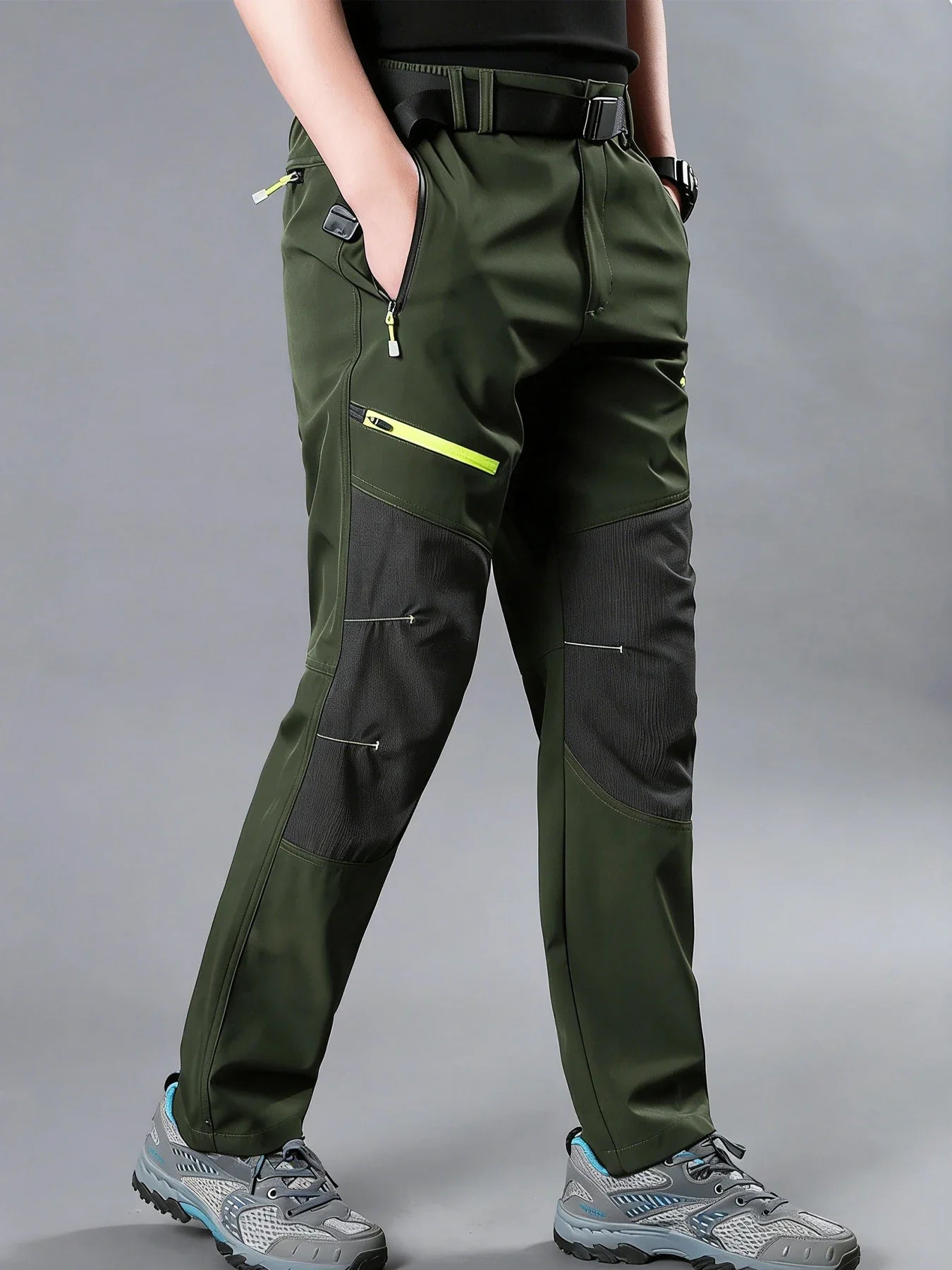Free Belt Outdoor Cargo Pants Men Hiking Camping Quick Dry Pant Waterproof Elastic Spring Summer Climbing Trekking Trousers