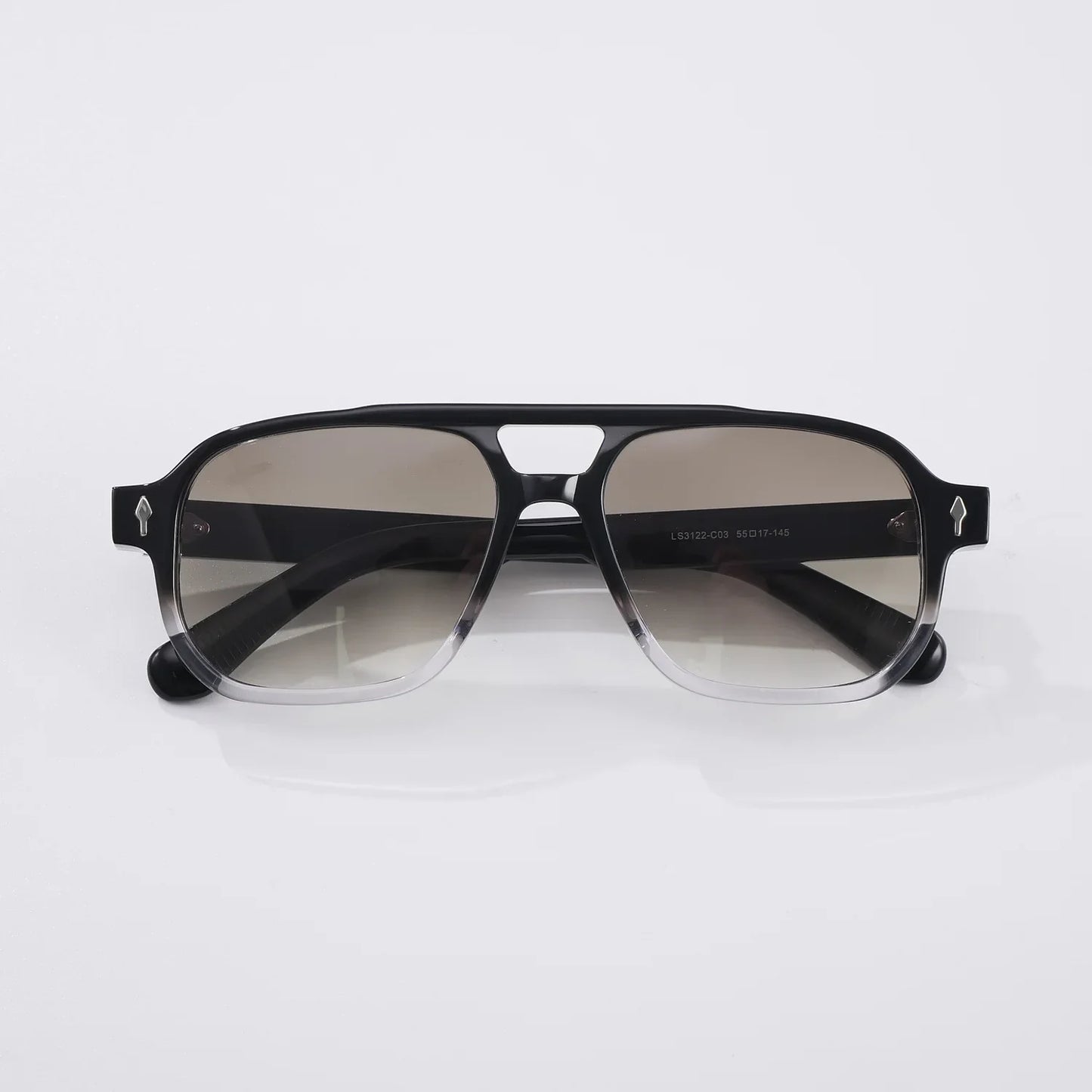 High Quality Double Beam Large Frames Sunglasses Man Sports Travel Driving UV Protection SUN GLASSES Support Prescription Lenses