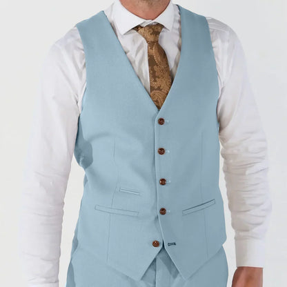 Men Vest Beige V Neck Single Button Solid Waistcoat For Wedding Birthday Banquet Party Business Daily Casual Men Suit Vest