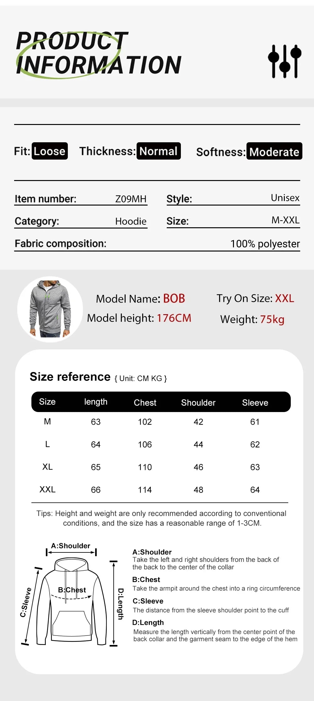Fjords And Mountains Print Male Zipper Hoodie All-Match Fashion Streetwear Vintage Casual Clothes Autumn Loose Hooded