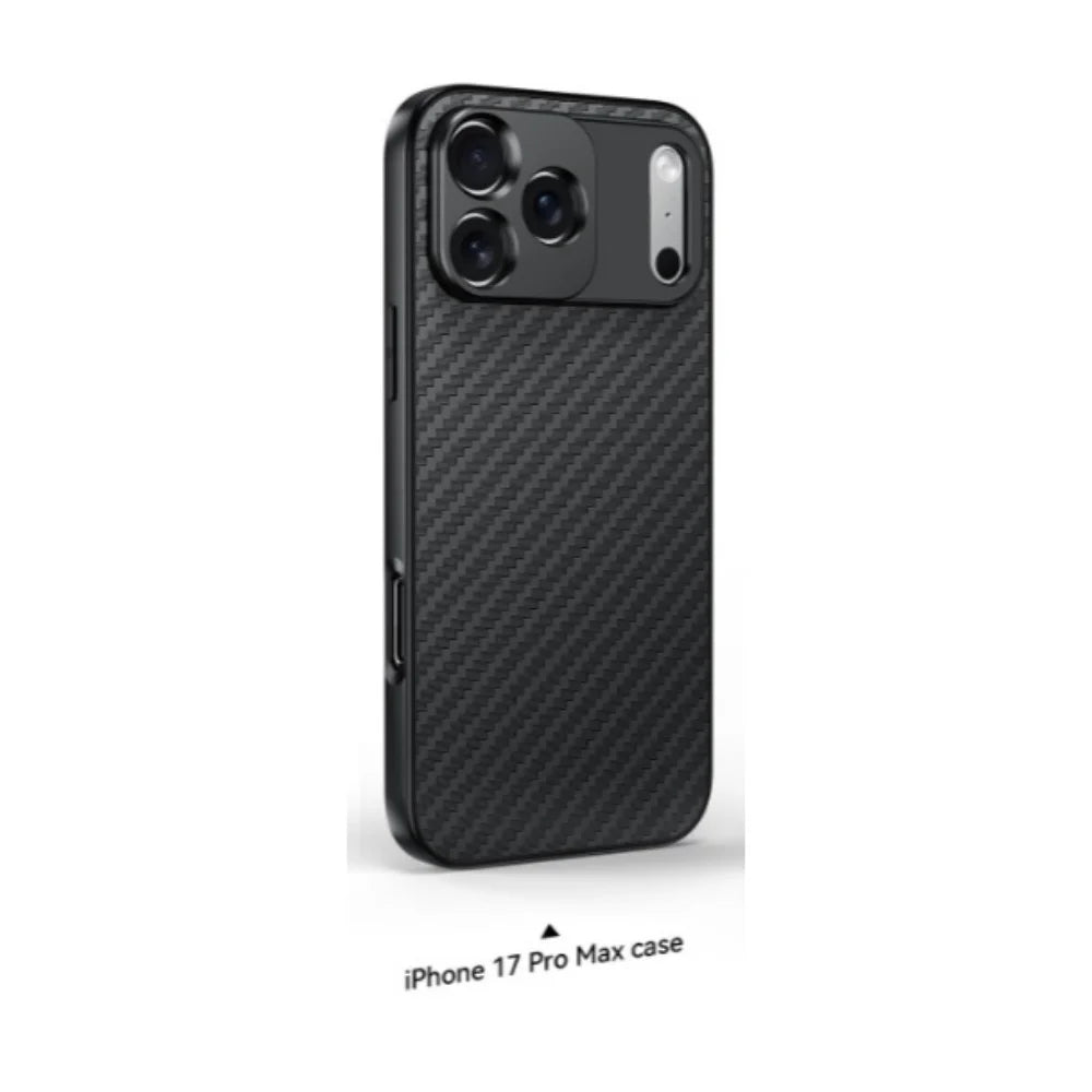 17mm Carbon Fiber Thread Phone Case For iPhone 17 Pro Max 17mm Interface Phone Case iPhone 17 Series Photography Accessories