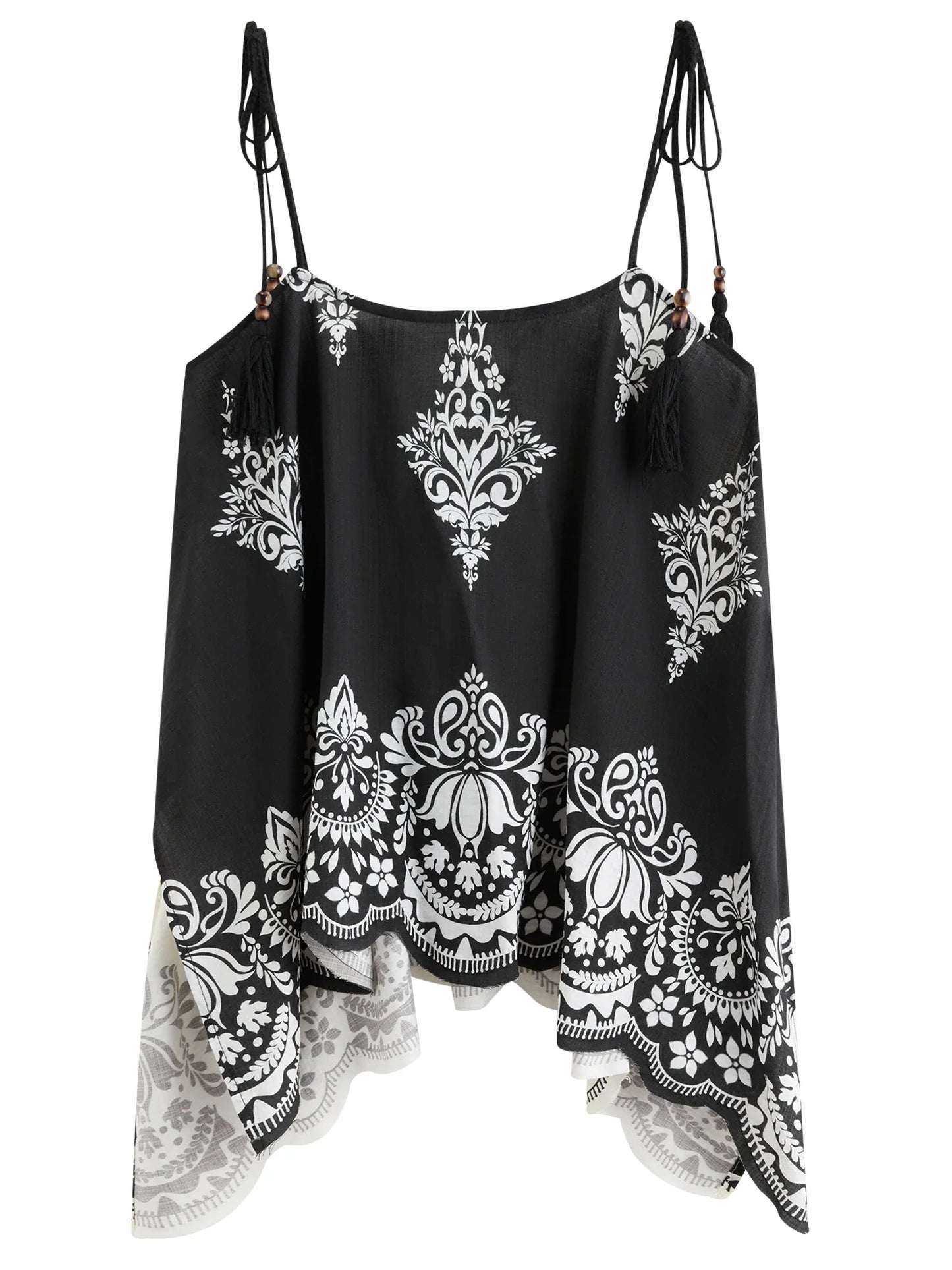 Bohemian Holiday Sleeveless Suspender Shirt Two-sided Wear Women's Summer 2025 New Shirt 25FS12741