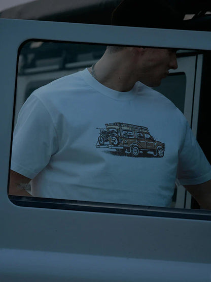 2026 Summer New Oversize 200gsm Coolmax Breathable Moisture Wicking Fabric T-shirts Men Car Print Plus Size Tops