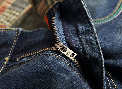 2026 New Men's Yellow Jeans, Blue Stretch Biker Trousers, Broken Hole Jeans, Fashion Popular Men Denim Pants Big Size 29-42