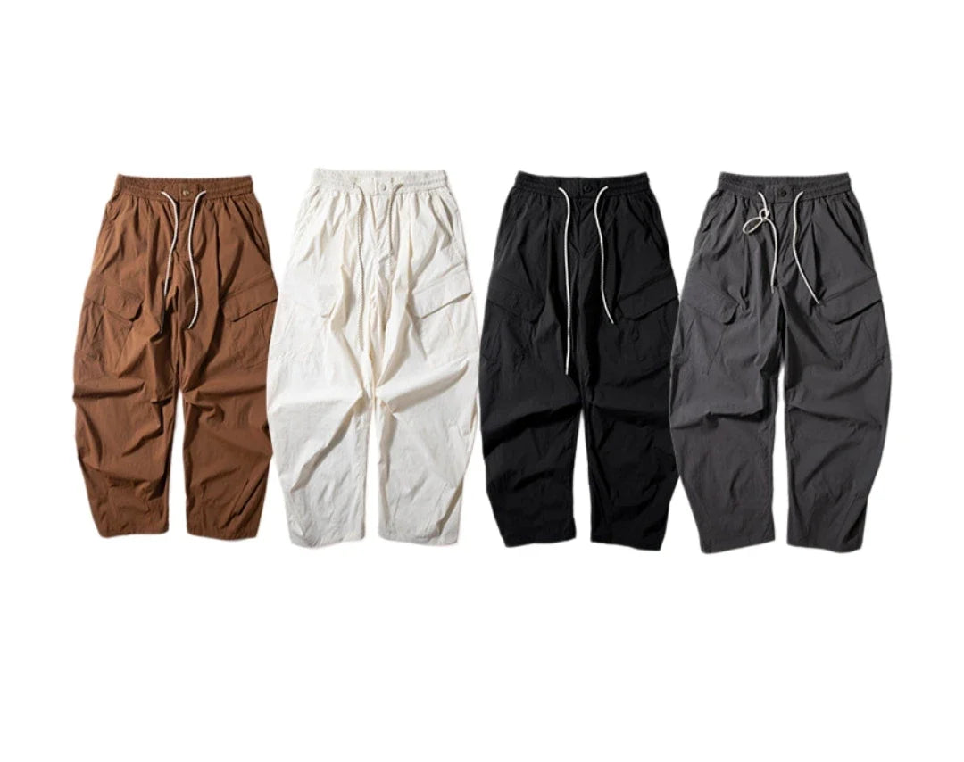Unisex Outdoor Quick Dry Lightweight Techwear Hiking Cargo Pants Loose Fit Casual Sports Spring Summer Thin Long Pants Trendy