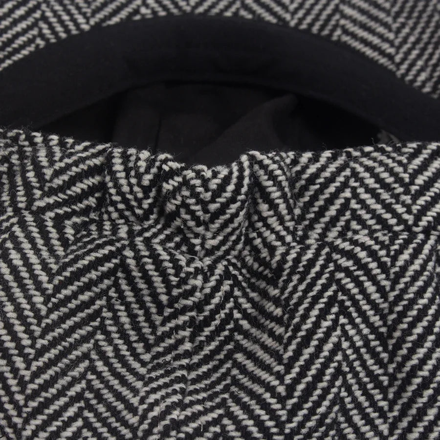 New Retro Herringbone Newsboy Cap For Men Autumn Winter Warm Beret Women Fashion Vintage Hat Hip Hop Female Flat Caps Berets