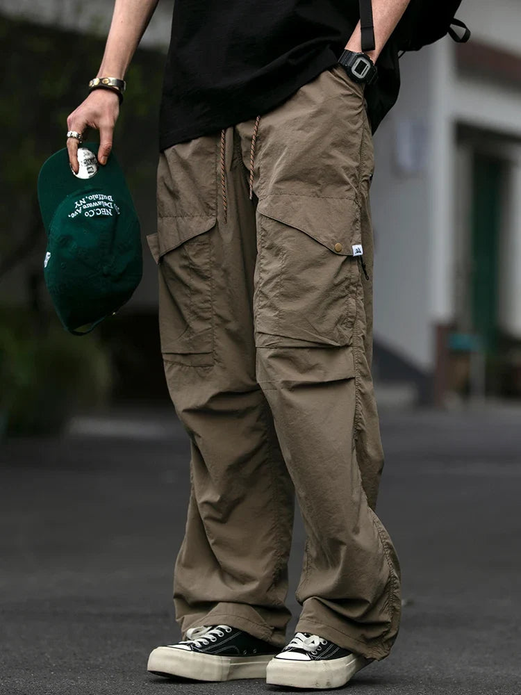 Spring Summer Korean Outdoor Functional Waterproof Cargo Pants For Men Clothing Harajuku Joggers Casual Breathable Pants Male
