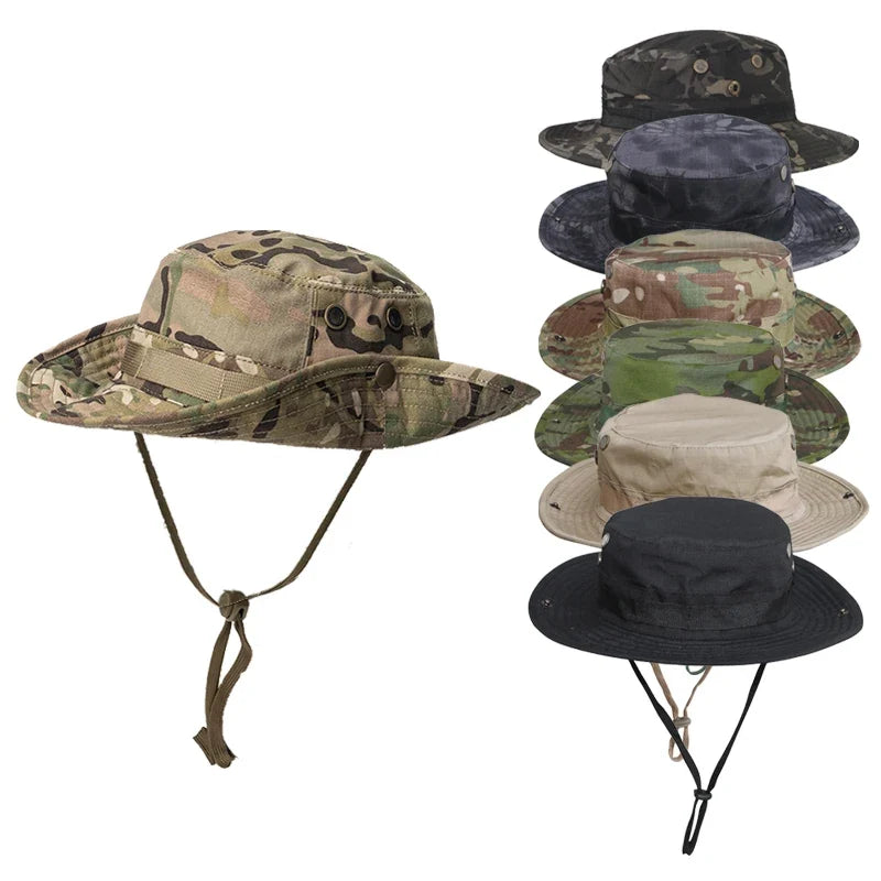 Breathable  Boonie Hat Sun Protection Cap UPF50+ UV Wide Brim Outdoor Hat Foldable Lightweight Fishing Camping Beach Hat