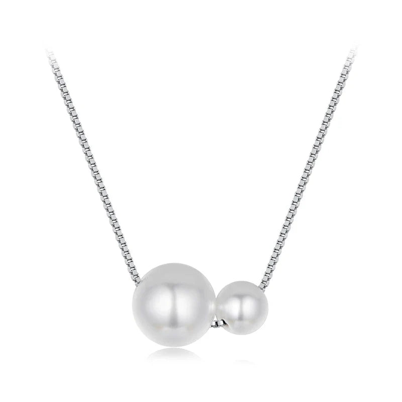 925 Sterling Silver Pearl Pendant Necklace for Women, Dainty Gold Plated Pearl Choker Necklaces Birthday Jewelry Gift