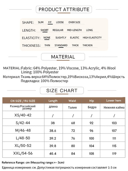 Minimalist Mini Skirt 2025 Winter New Short Wool Warm Skirts For Women Patchwork Lace Casual Solid Clothing Ladies 12544125