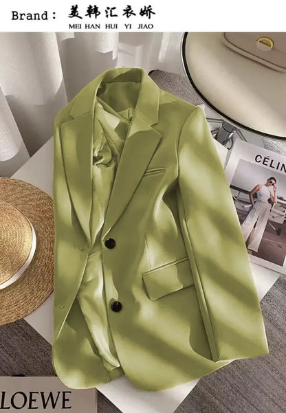 New Spring Suit 2025 Suit Jacket for Women with Small Temperament and High-end Feel Loose Casual Chic Elegant Fashion Coat Top