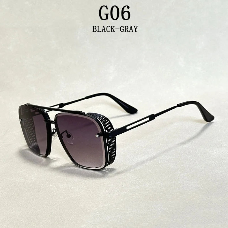 New Punk Square Sunglasses For Men Vintage Fashion Glasses Retro Steampunk Sunglasses Women Trendy Gafas De Sol Hombre Zonnebril