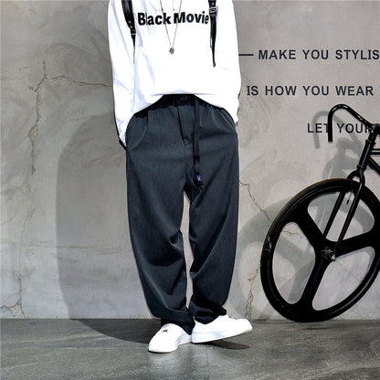 Japanese Vintage Casual Baggy Pants Mens Clothing High Quality Trend Straight Pants Fashion Loose Trousers Streetwear Pants Male