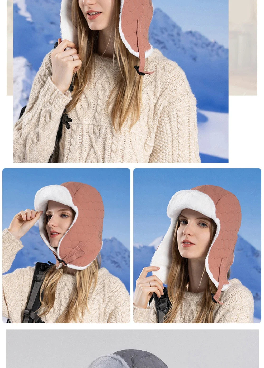 Russian Hat Soft Fur Lined Trapper Earflap Cap Windproof Autumn Winter Hats for Men Women Snow Ski Russian Cap Bomber Hat