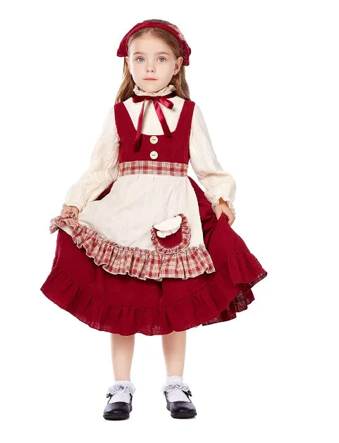 Children Selling Matches Little Girls Cosplay Costumes Stage Plays Rural Farms Maids Commoners Poor People's Halloween clothes