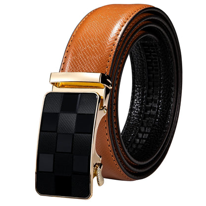 Men's Orange Brown Belt for Jeans New Yellow Green Blue Leather Jeans Belts Fashion Cowboy Genuine Leather Belt Strap