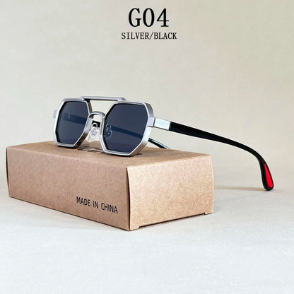 2025 Luxury Sunglass Men Vintage Steampunk Square Sunglasses Women Retro Fashion Glasses Sunglasses For Men Lunette Soleil Femme
