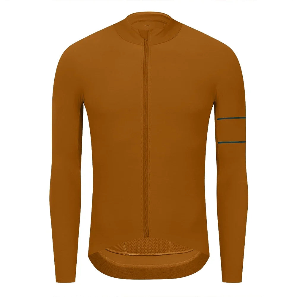 Cycling Jersey 10-20°C Autumn Long Sleeve Road Bike Clothes Thermal Fleece Warmth  MTB Bicycle Jersey