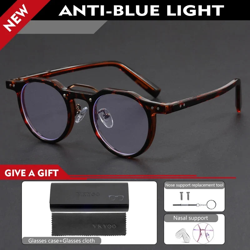 Personalized Retro Fashion New Design Men's Anti-blue Light Glasses Reading Glasses Can Be Customized Prescription 1028