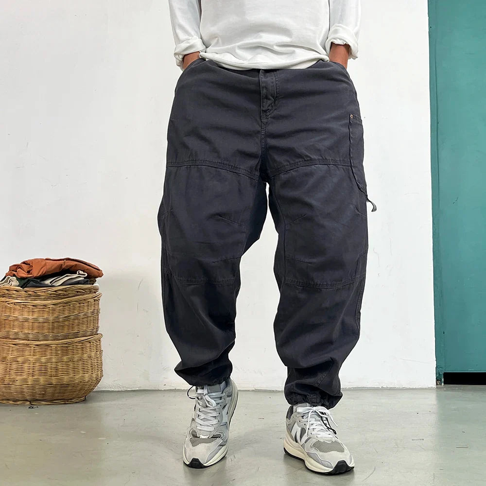 High Quality Cargo Pants Japanese Streetwear Baggy Pants For Men Plus Size Cotton Joggers Harajuku Fashions Casual Trousers