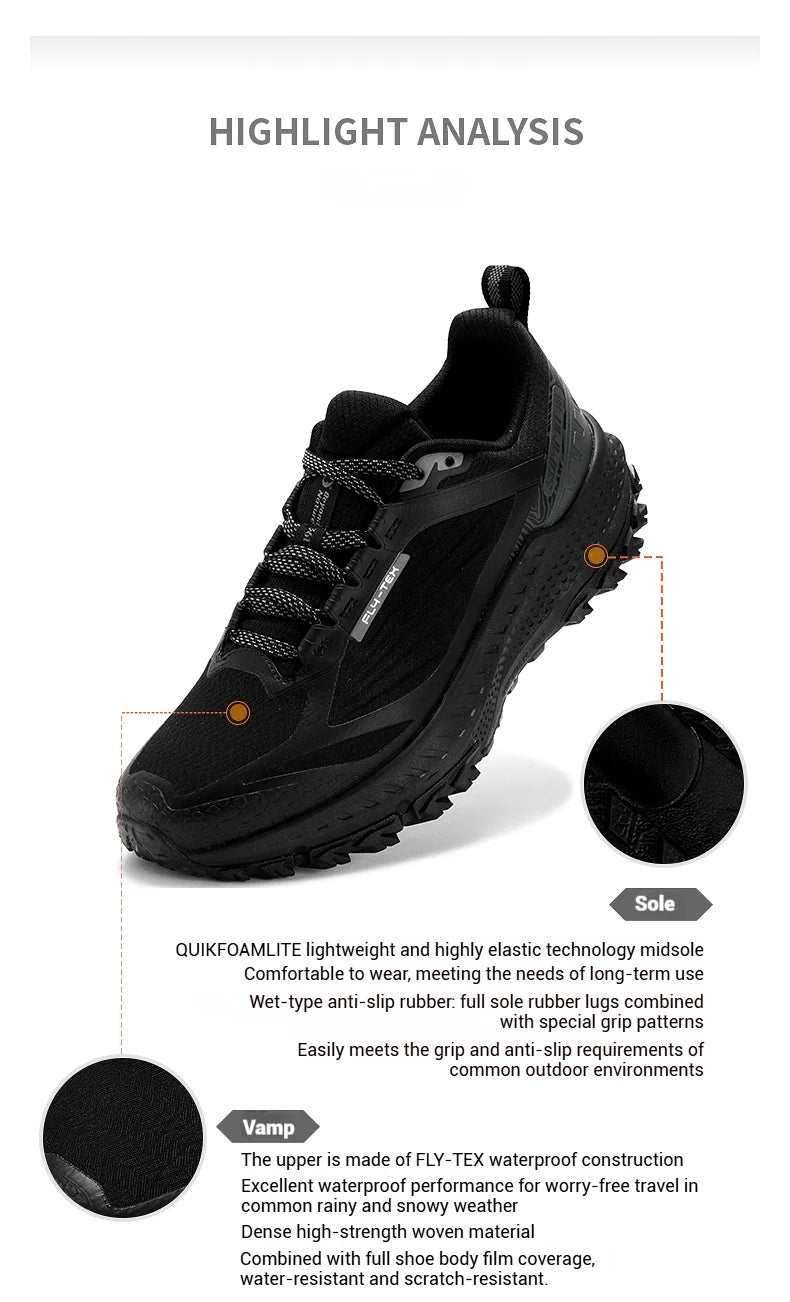 Men's Shoes Water-repellent Windproof Comfortable Non-slip Outdoor Jogging Versatile Rebound Male Sneakers 672542203