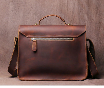 Retro Real Leather Messenger Bags Men and Women Shoulder Bag Natural Cowhide Crossbody Casual Handbag Luxury Cambridge Bags