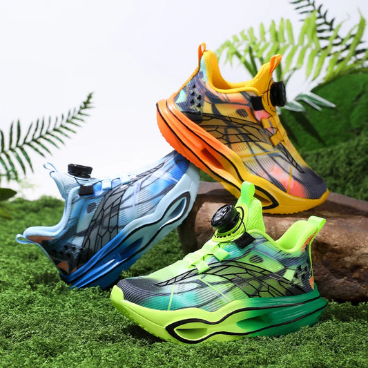 Children‘s Basketball Shoes Cushioned Sneakers Non-slip Breathable Running Shoes Lace-up Boys Girls Athletic Shoes Tennis Shoes