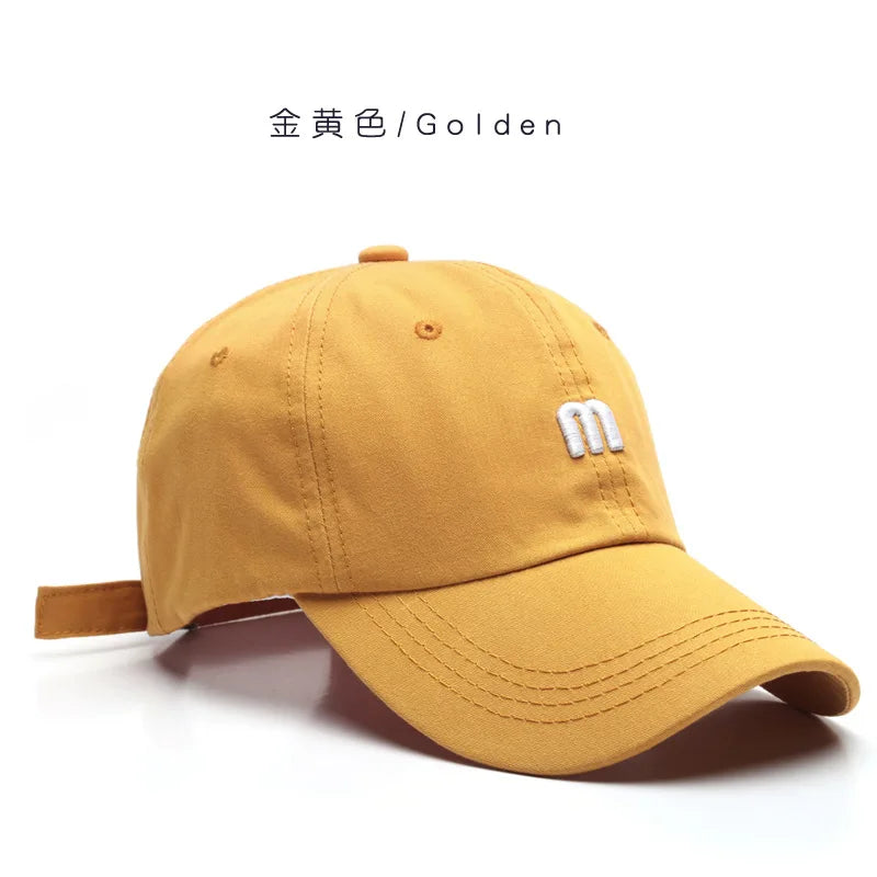 Fashion 100% Cotton Baseball Cap for Men and Women Letters Embroidered Snapback Hat Summer Sun Caps Unisex Casual Hip Hop Hats