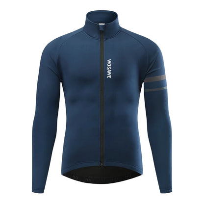 Men'sThermal Winter Cycling Jacket Fleece Lining Long Sleeve Jersey Windproof Running Riding Ciclismo Cycling Clothing
