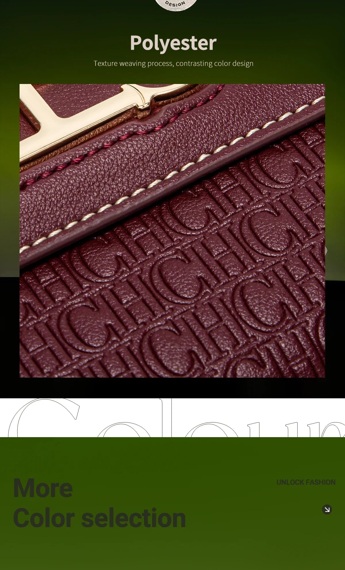 Premium Leather Handbag Monogram Embossing Metallic Clasp Portable Handle Structured Silhouette Ideal Office Evening Events