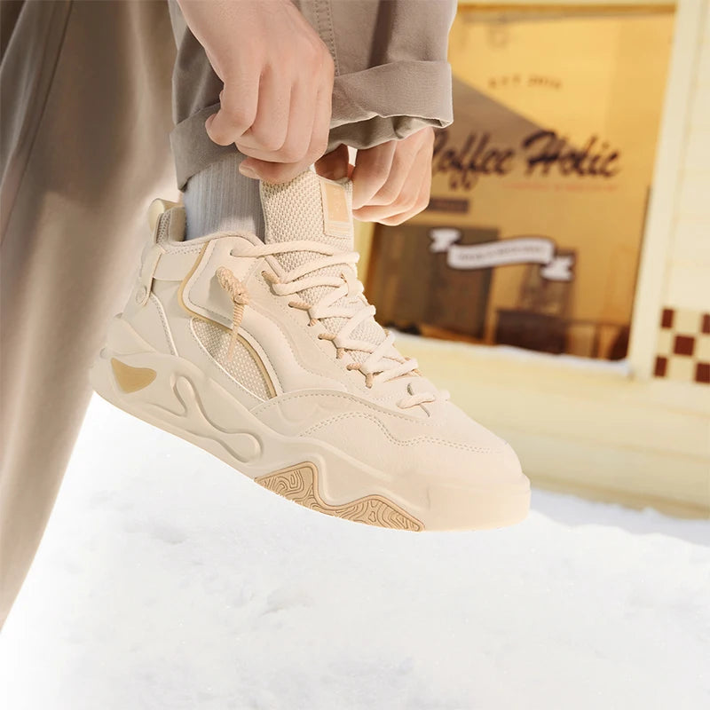 Thermal series Men Sport Shoes New Winter Plush Warm Windproof Comfort Non-Slip Thick-soled Male Sneakers 672446603A
