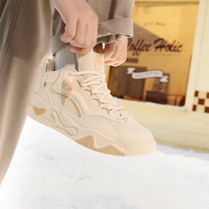 Thermal series Men Sport Shoes New Winter Plush Warm Windproof Comfort Non-Slip Thick-soled Male Sneakers 672446603A