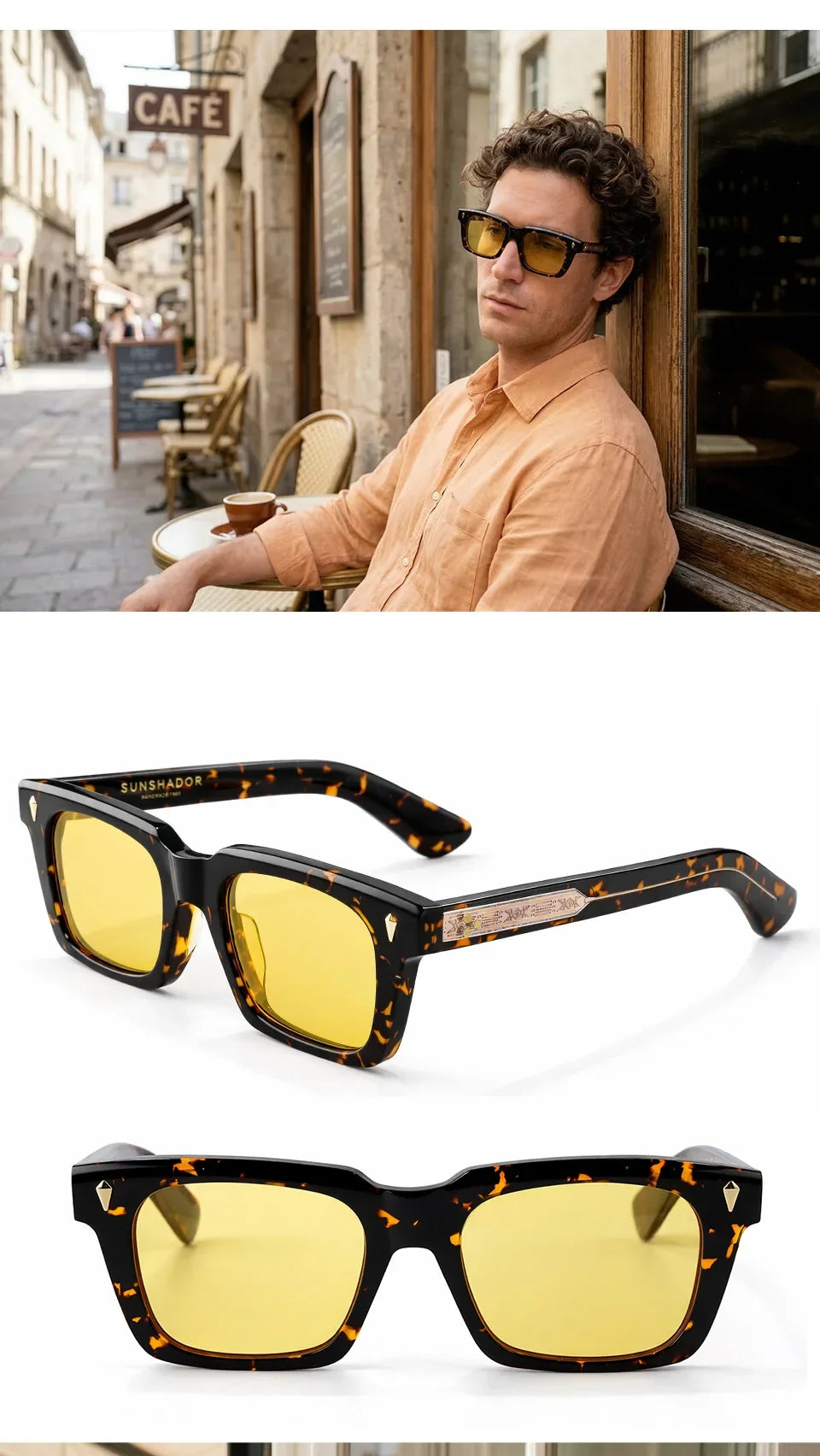 New Luxury Brand Designer Original Sunglasses Men Handmade Acetate Top Quality Eyewear Women Outdoor UV Protection Sun Glasses