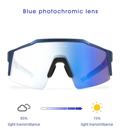 Red Photochromic Cycling Sunglasses for Men Blue Photochromic Cycling Glasses Mountain New Bicycle Goggles Eyewear Sports