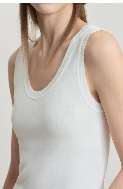 Minimalist Summer New Camisole Women 2025 Solid U-neck Sleeveless Casual Tops Woman Fashion Office Lady Clothing 12542214